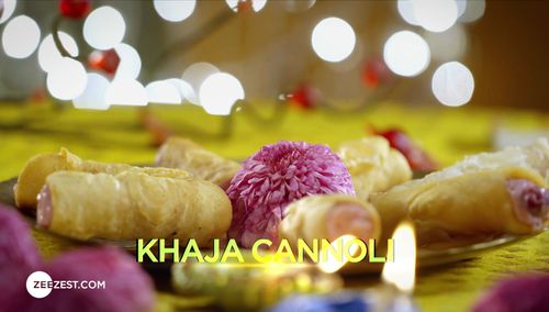 Khaja Cannoli with Strawberry Ricotta Filling